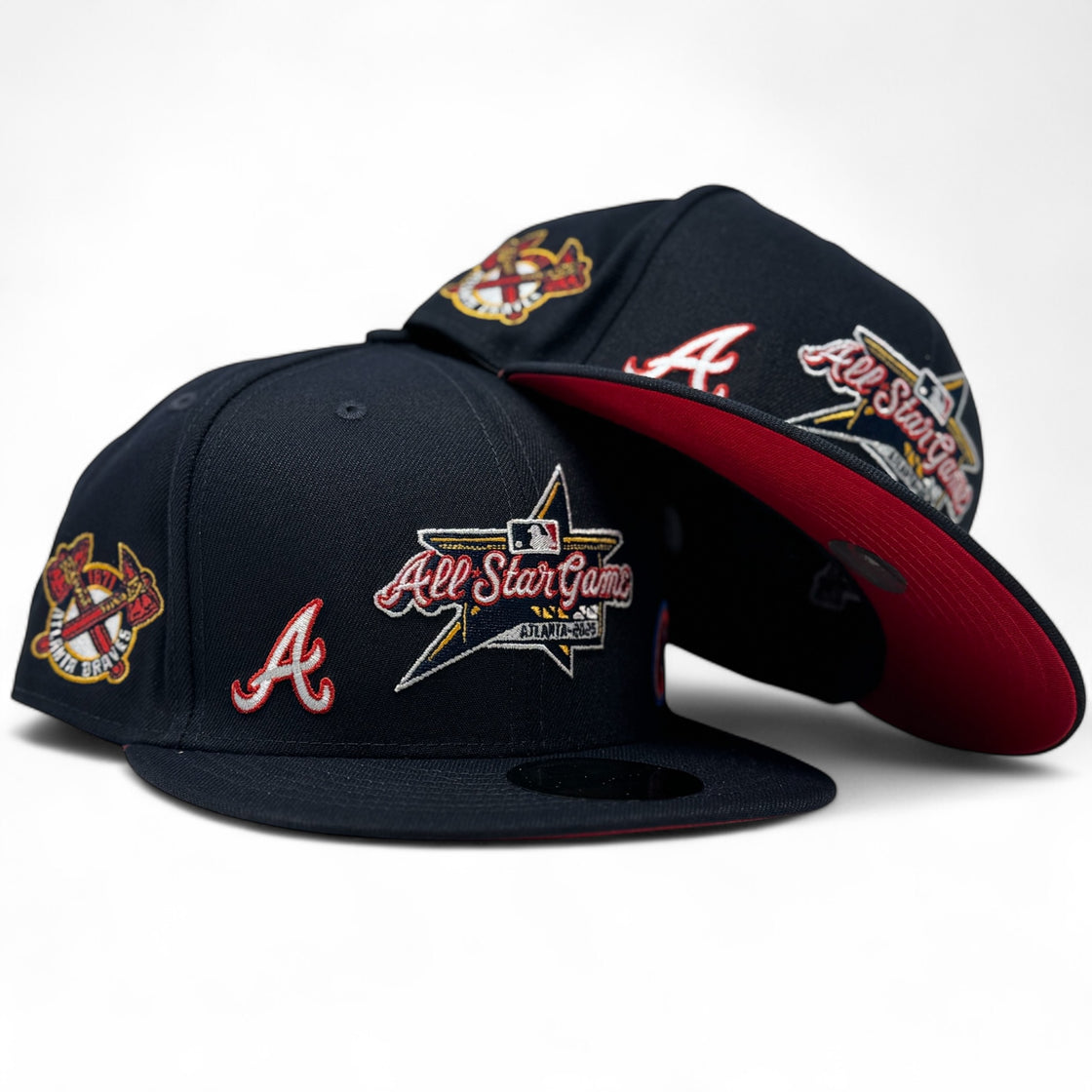 Atlanta Braves 2025 All Star Game Multi Patch Fitted Hats-Navy