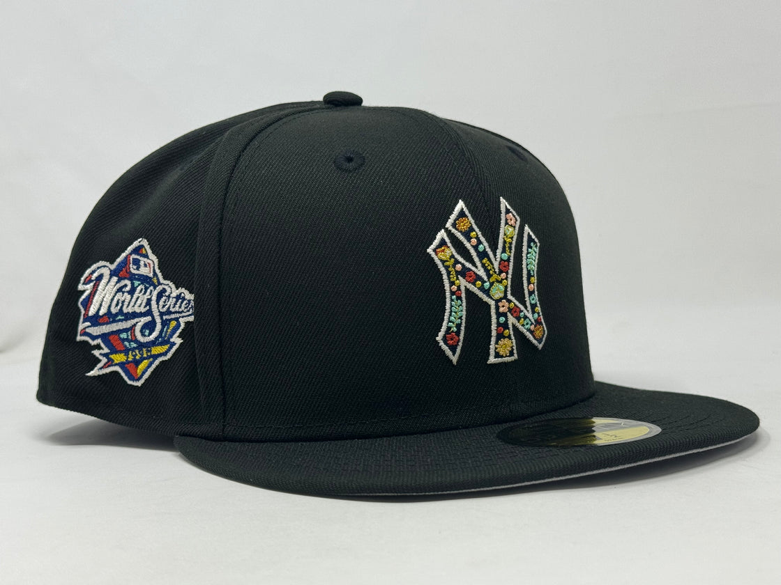 New York Yankees 1998 World Series Floral Pack Black 59Fifty New Era Fitted Hat
