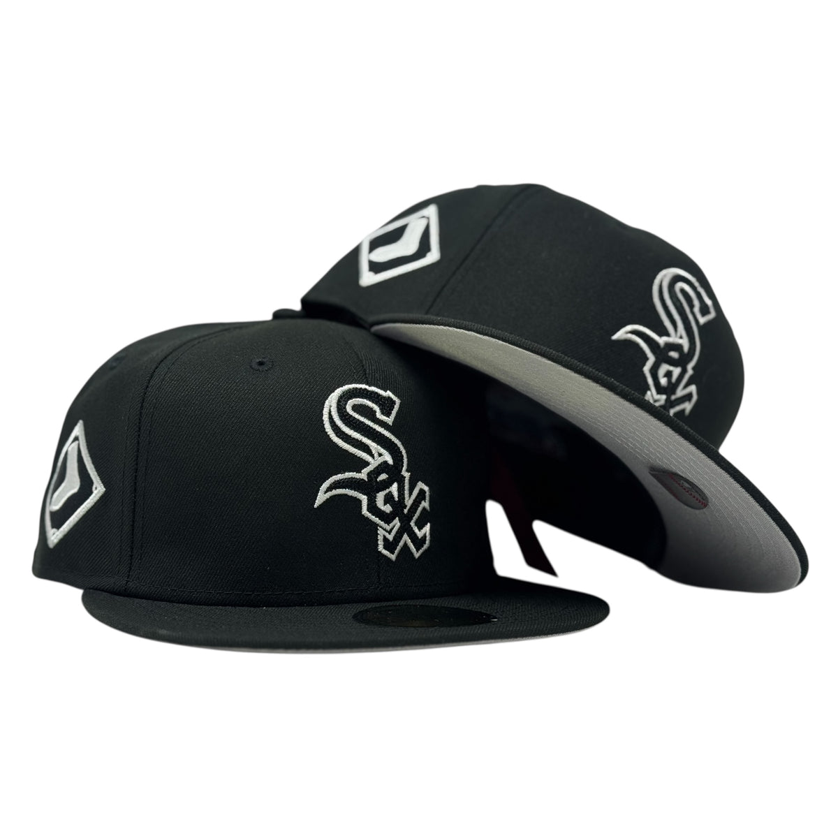 New Era X Alpha Industries Chicago White Sox 5950 Hat – Black/Olive UV, Men's Baseball Cap