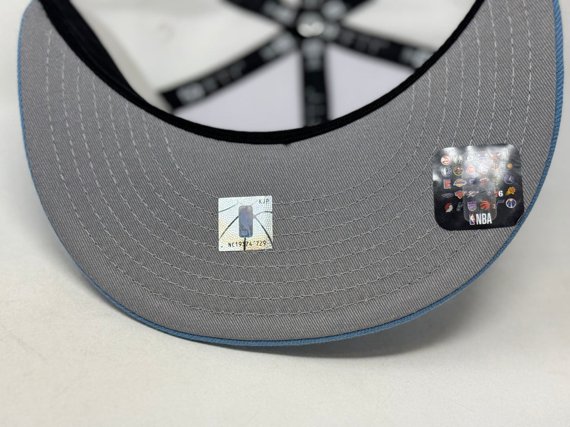 New York Knicks 1946 Established Fitted Hats-White Sky Blue