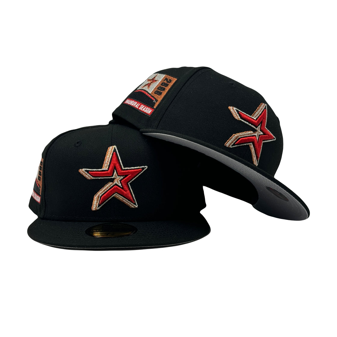 Houston Astros 2000 Inaugural Season Shadow Logo Black 59Fifty New Era Fitted Hat