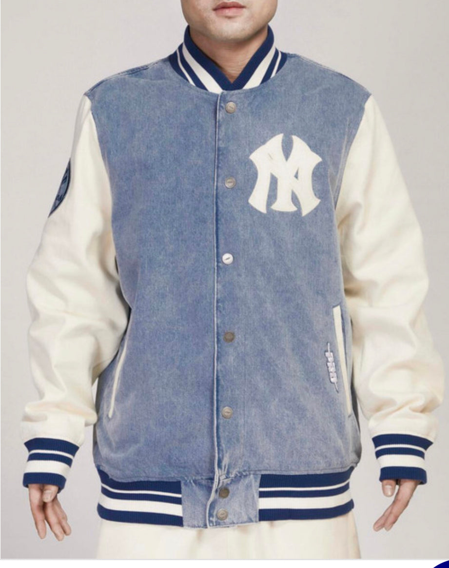 NY Yankees Varsity Blue Denim Pro Standard Jacket