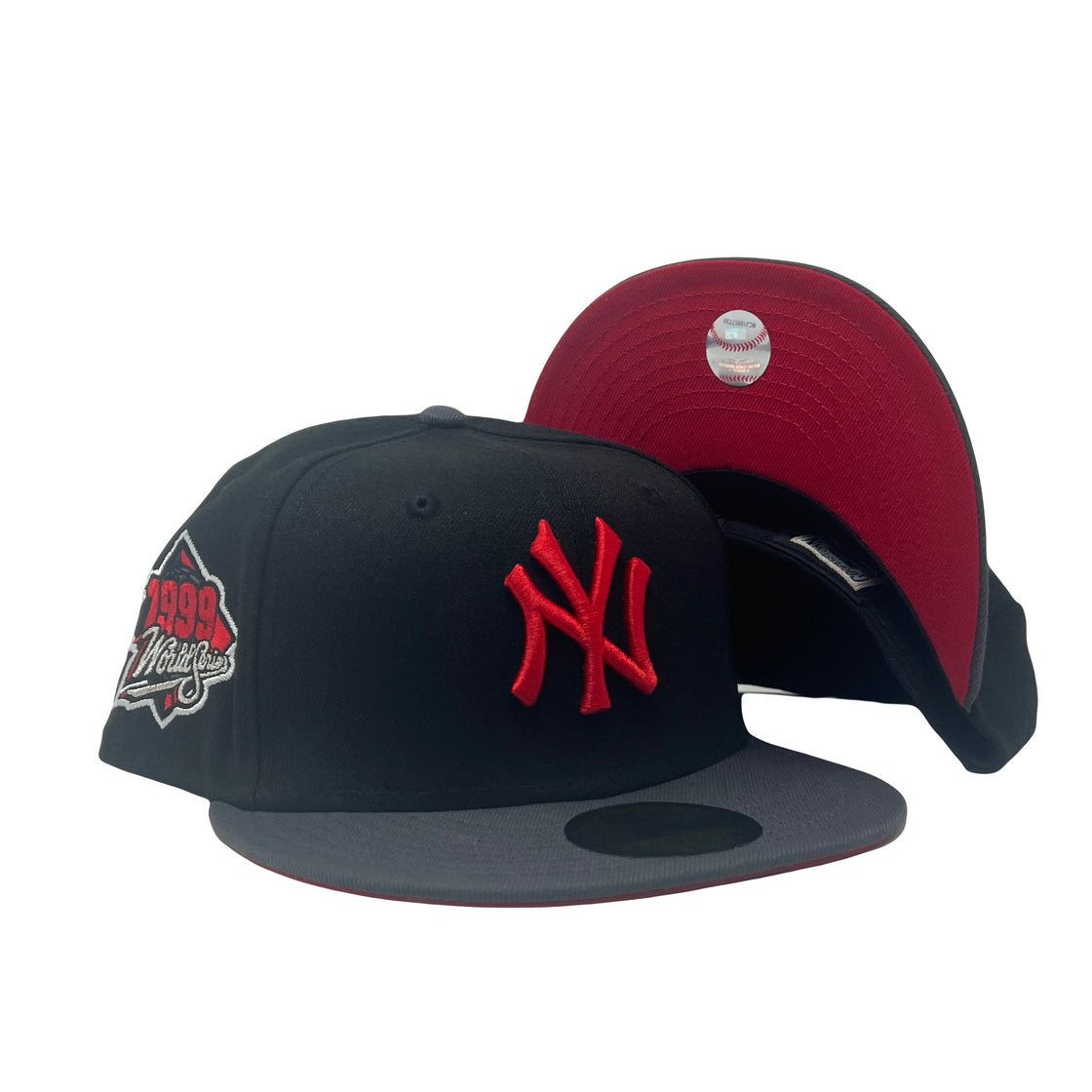 New York Yankees 1999 World Series Red Brim New Era Fitted Hat