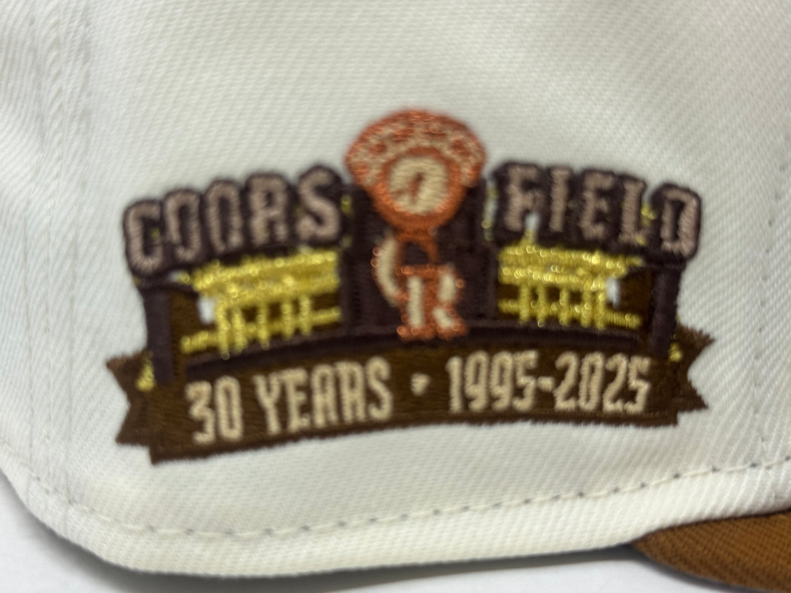 Colorado Rockies 30th Anniversary Coors Field 59Fifty Fitted Hats-Chrome Peanut