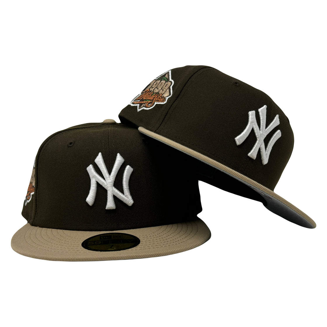 New York Yankees 1999 World Series Mocha Color 5950 New Era Fitted Hat