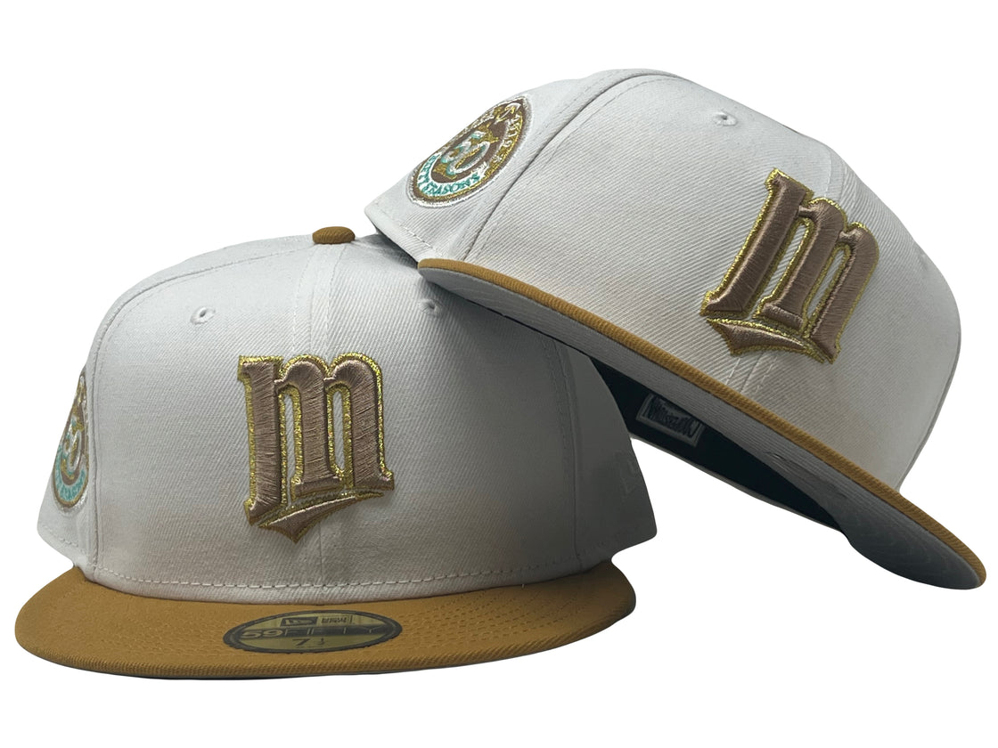 MINNESOTA TWINS 50TH ANNIVERSARY GRAY BRIM 5950 NEW ERA FITTED HAT