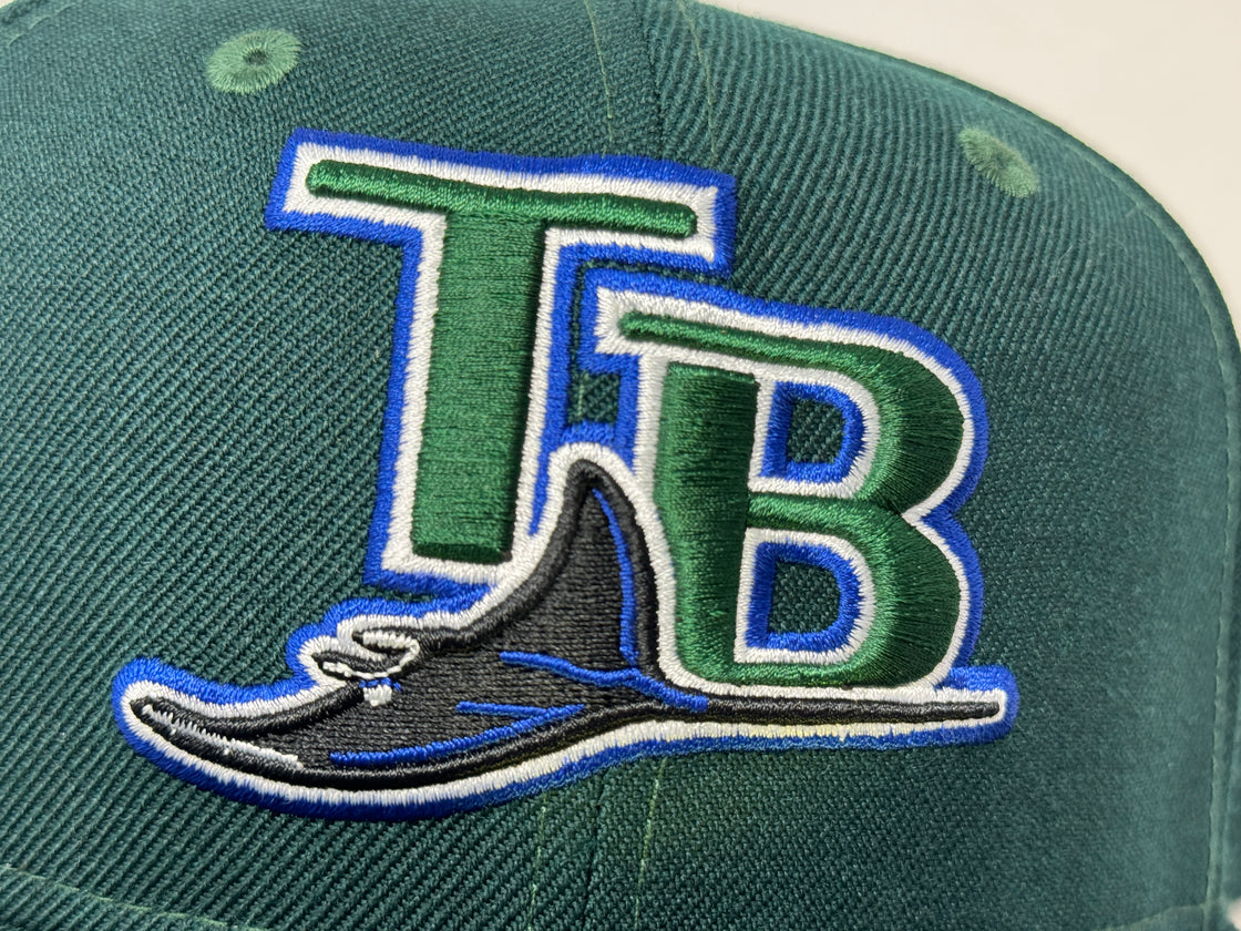 Tampa Bay Devil Rays Classic on Field Green Fitted Hat
