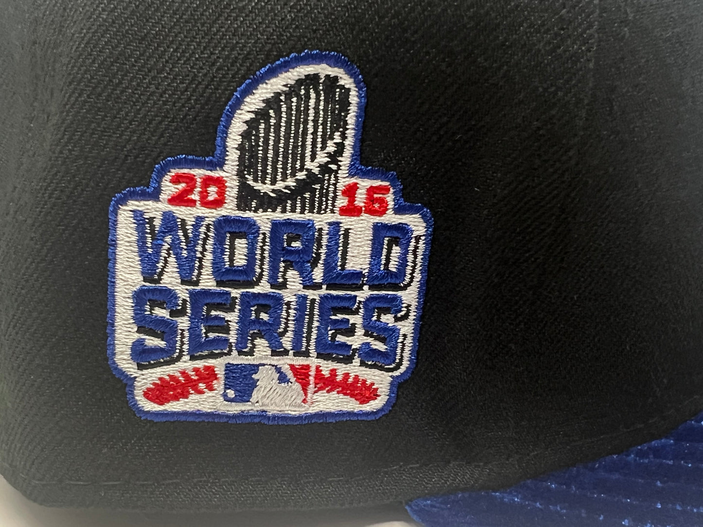 Chicago Cubs 2016 World Series "BEAR LOGO" Royal Velvet Visor New Era Fitted Hat