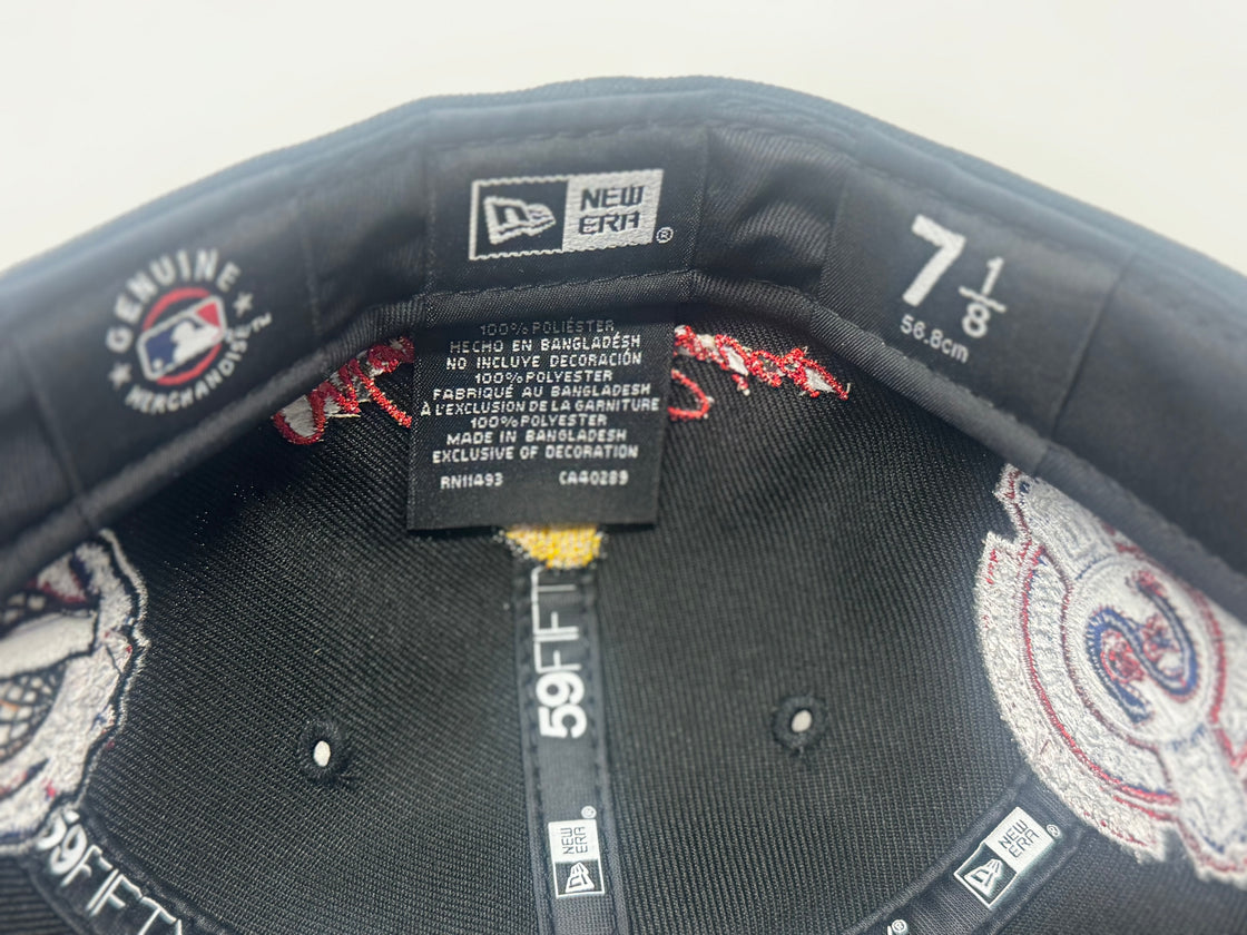 Chicago White Sox 3X Champions Multi Logo Fitted Hats-Black