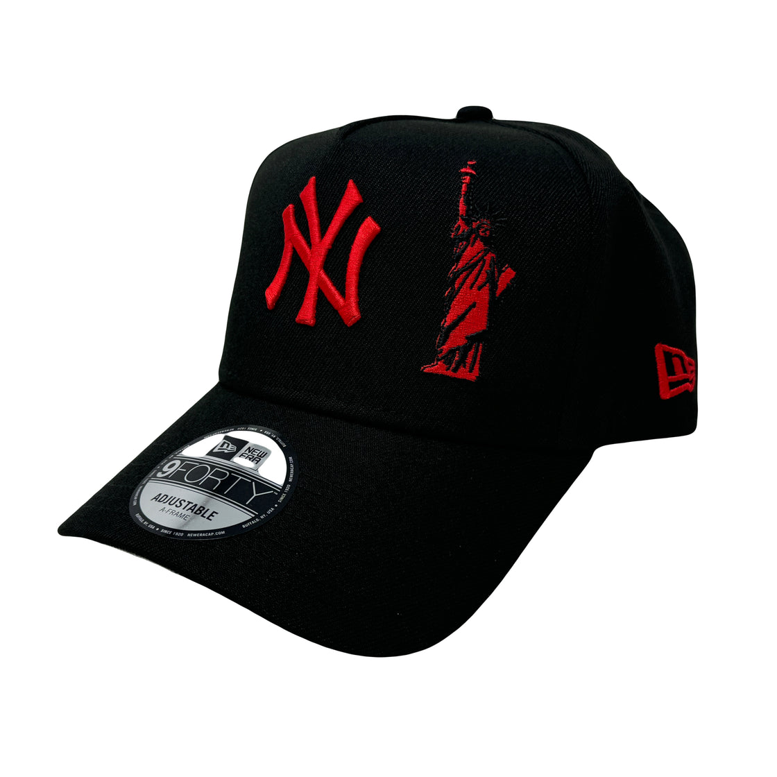 New York Yankees Subway Series Black Statue of Liberty New Era 9forty A-Frame Snapback Hat