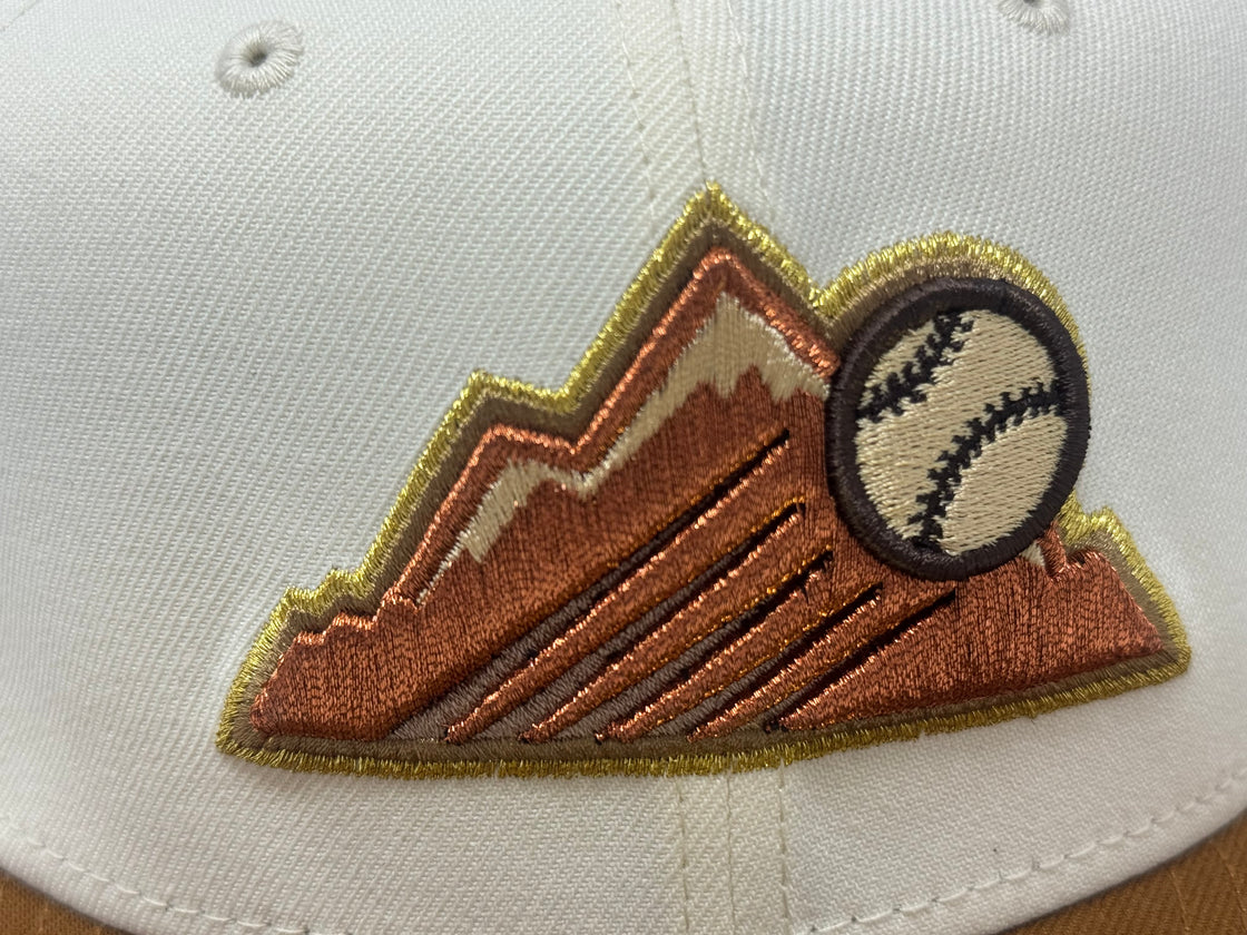 Colorado Rockies 30th Anniversary Coors Field 59Fifty Fitted Hats-Chrome Peanut