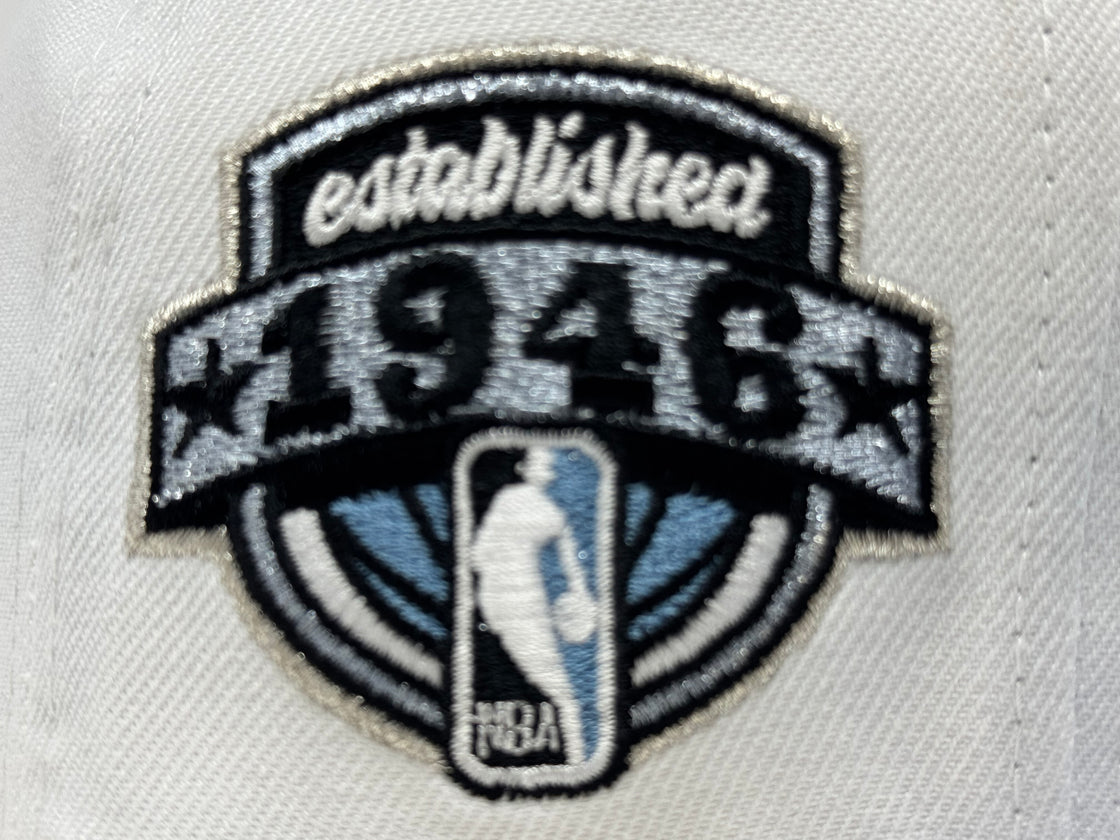 New York Knicks 1946 Established Fitted Hats-White Sky Blue