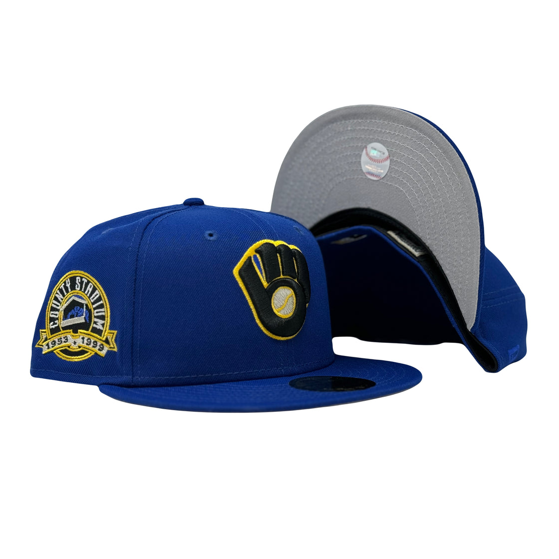 Milwaukee Brewers Royal Blue County Stadium 59Fifty New Era Fitted Hat