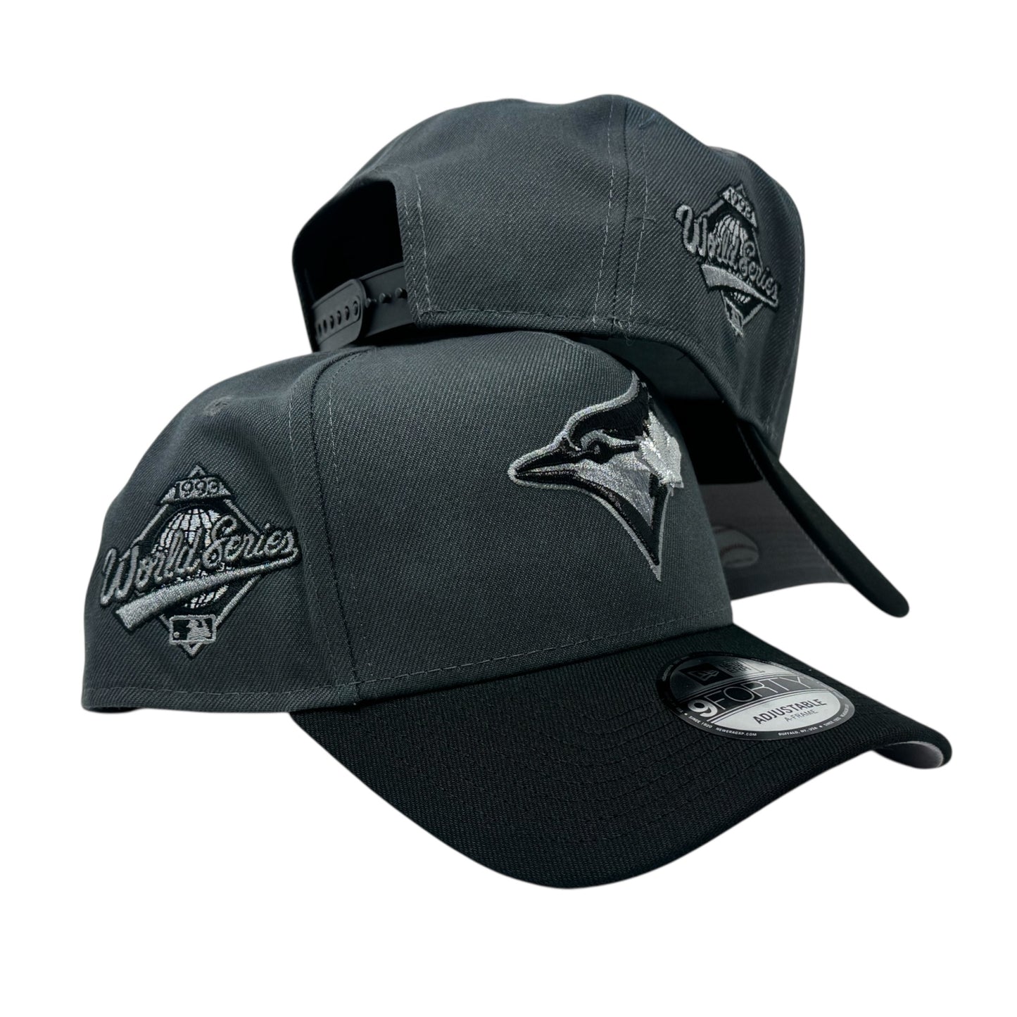 Toronto Blue Jays 1993 World Series A-Frame Adjustable Hat-Dark Gray/Black