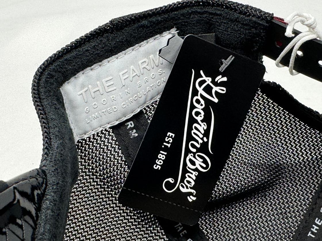 Goorin Bros. Black Sheep Black Patent Leather The Farm Trucker Hat