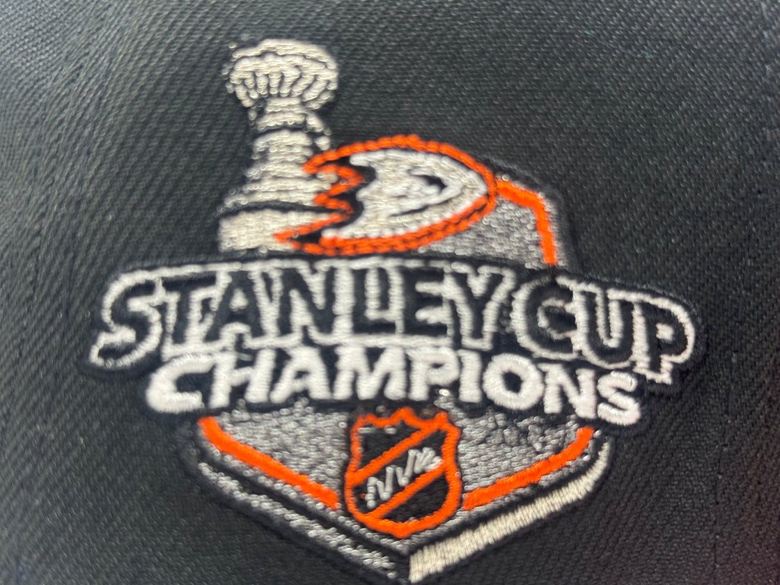 Anaheim Ducks Stanley Cup Champions Fitted Hats-Black Orange