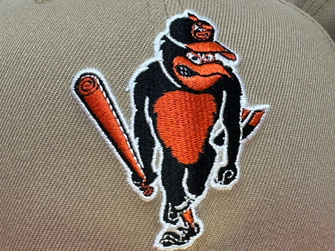 Baltimore Orioles 50th Anniversary Mascot Camel Orange Visor 5950 New Era Fitted Hat