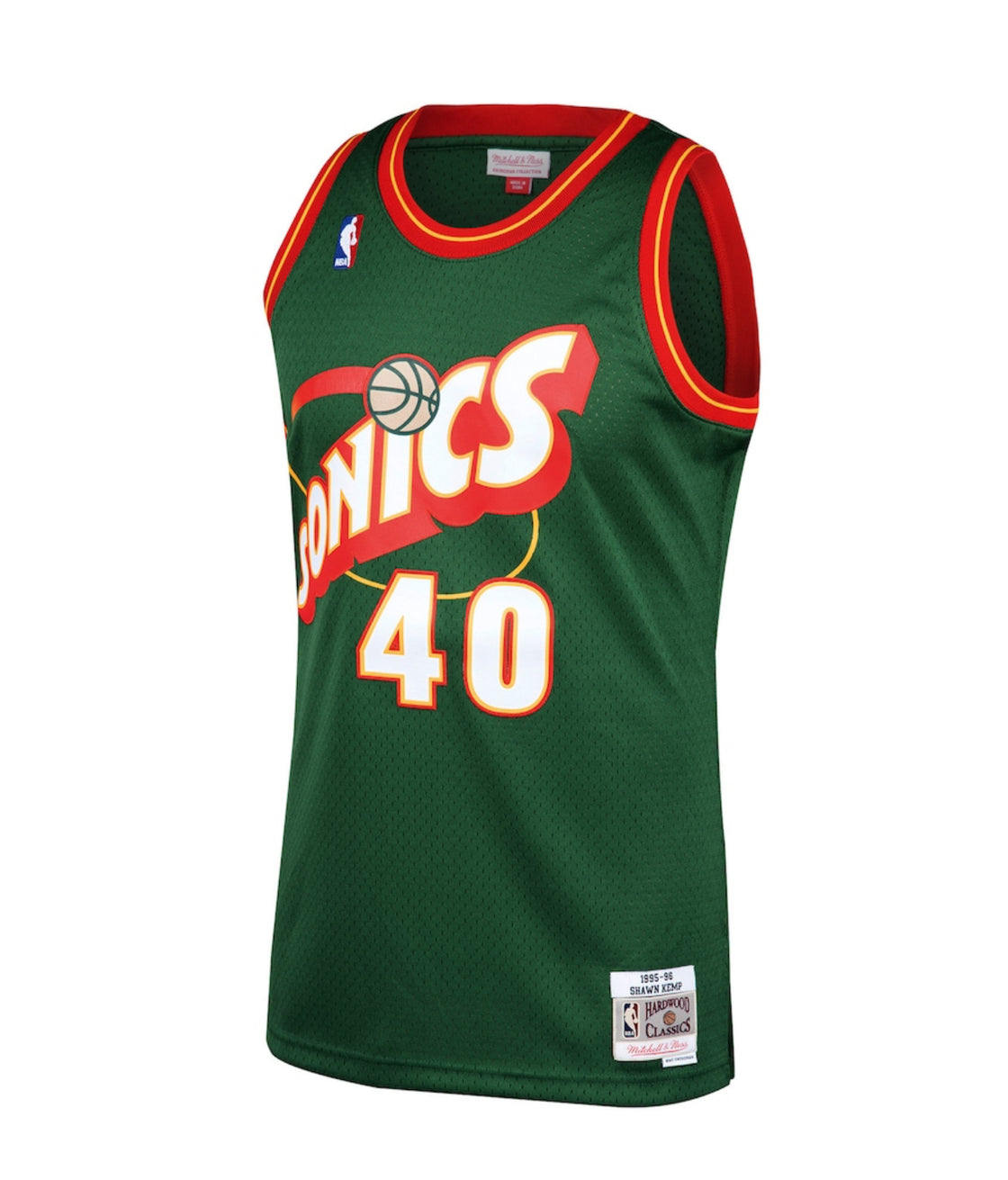 Men's Seattle SuperSonics Shawn Kemp Mitchell & Ness Green 40 Classics Swingman Jersey