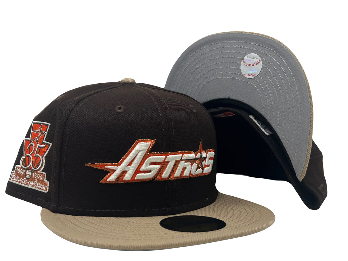 Dark Brown Camel Houston Astros 35th Anniversary Fitted Hat