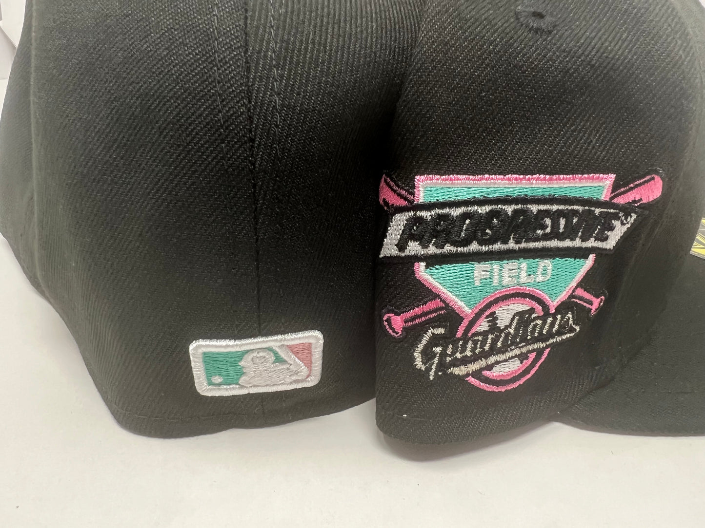 Black Cleveland Guardians Progressive Field New Era Fitted Hat