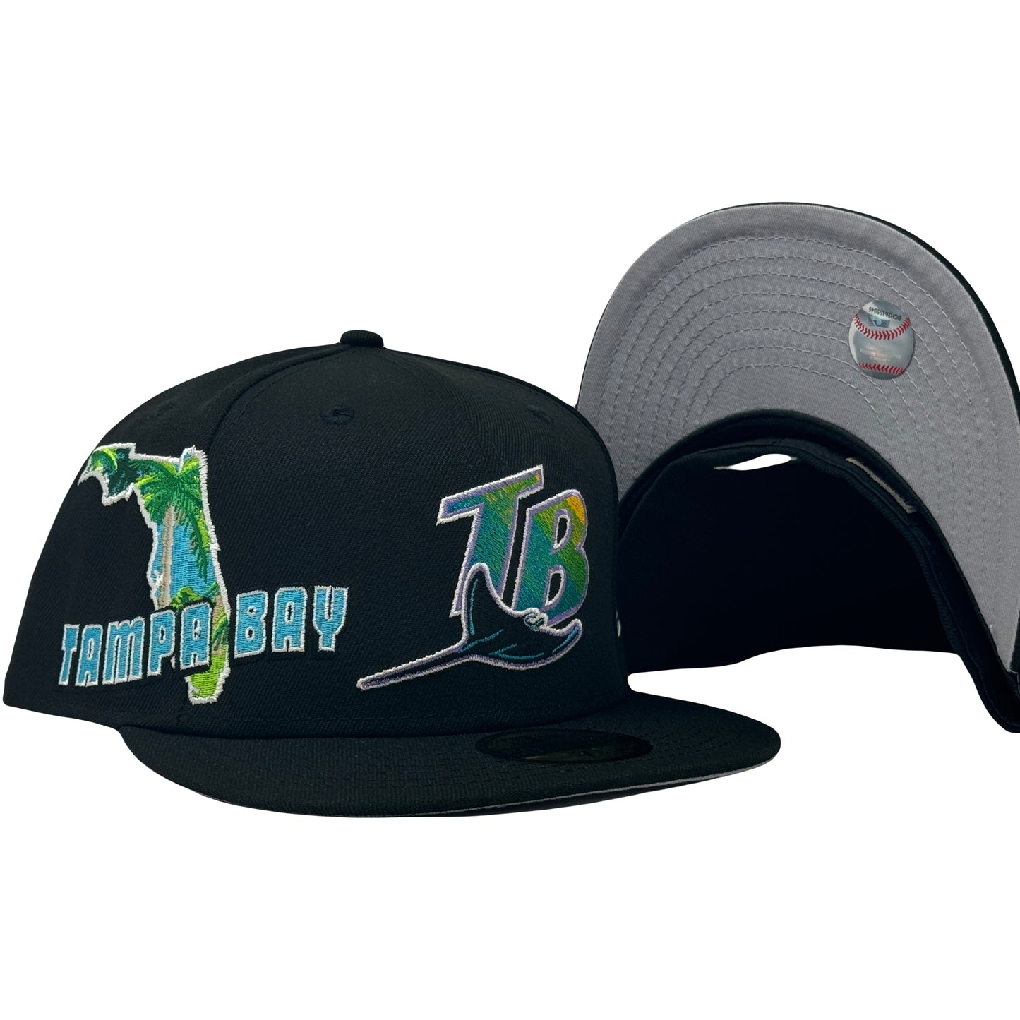 Tampa Bay Rays State Map 59Fifty New Era Fitted Hat