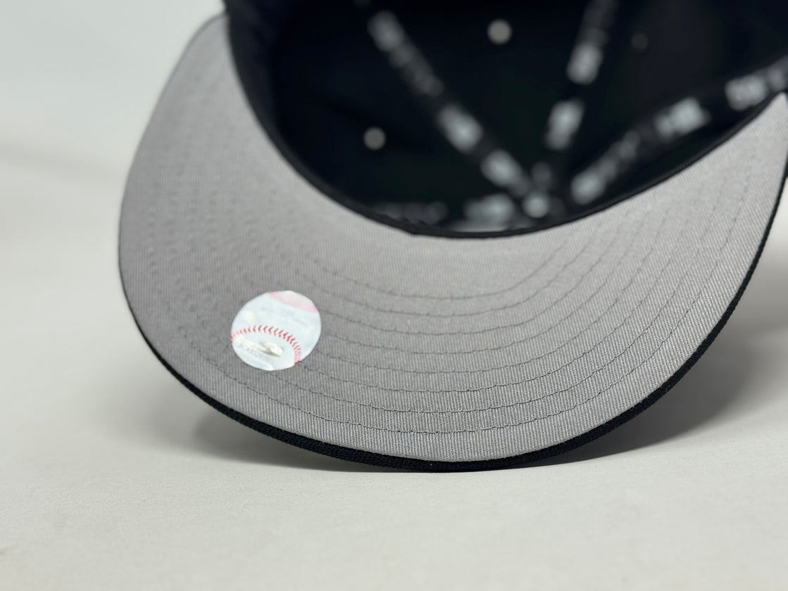 New York Mets 1969 World Series Apple Logo Fitted Hat-Black