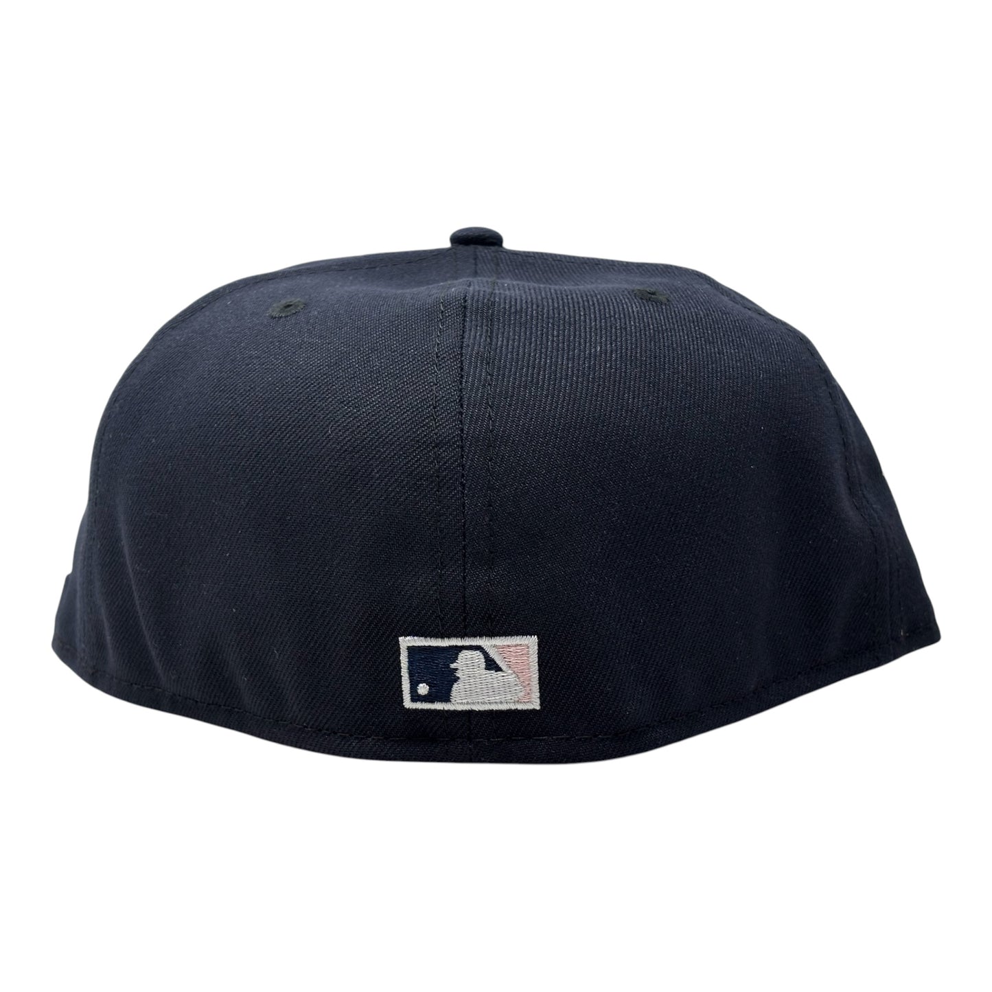 New York Yankees 1999 World Series with heart Pink Brim Fitted Hat-Navy