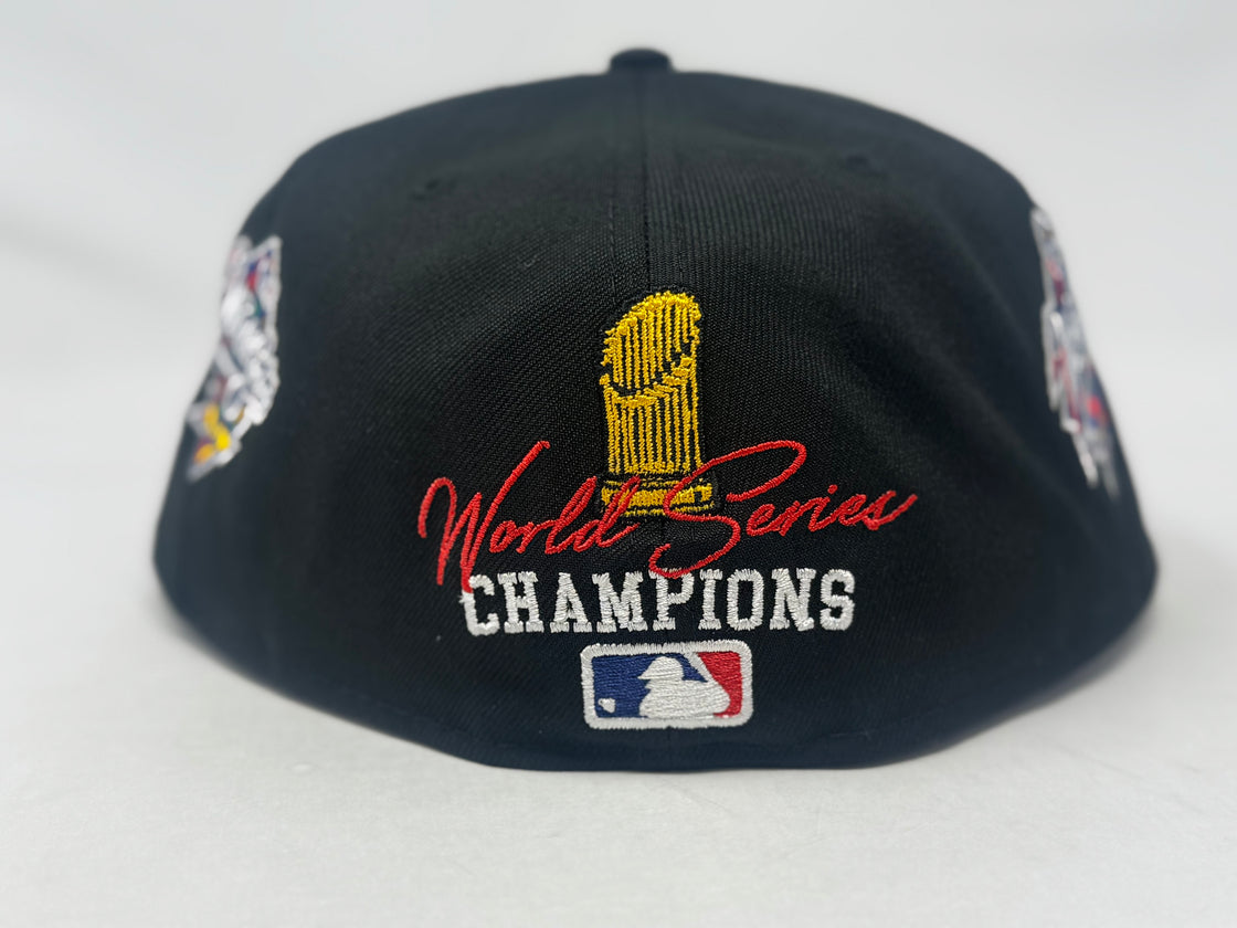 New York Yankees 27X Champions Multi Logo Fitted Hats-Black