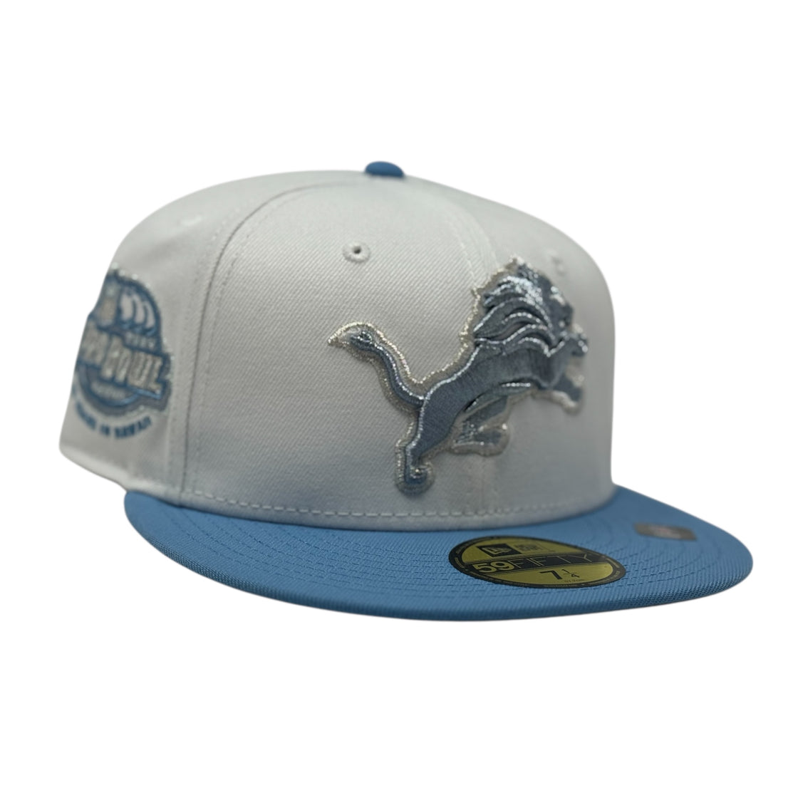 Detroit Lions Pro Bowl NFL New Era Fitted Hat- White Sky Blue
