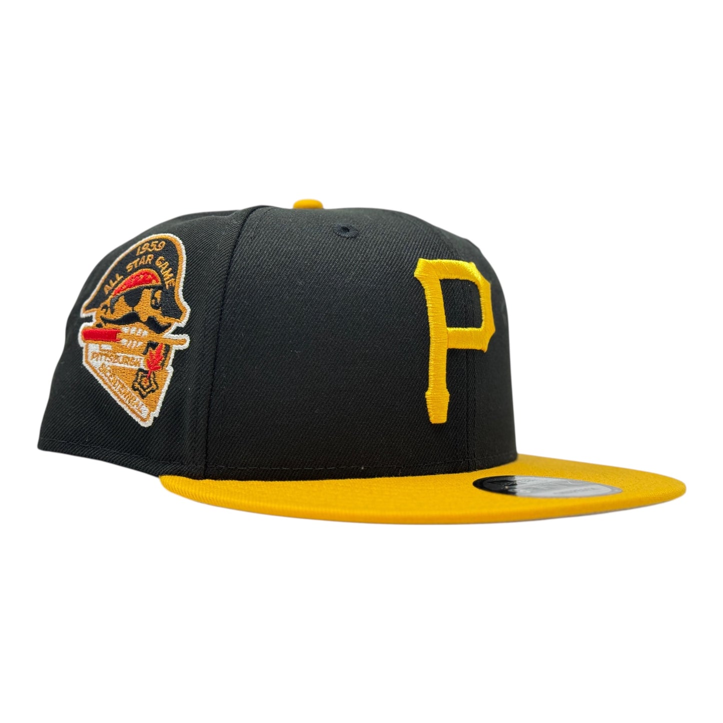 Pittsburgh Pirates 1959 All Star Game Snapback Black with yellow Brim Hat by New Era