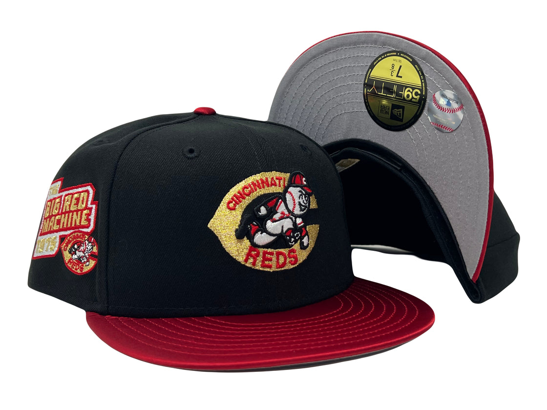 Cincinnati Reds 1975 Big Red Machine Satin Visor New Era Fitted Hat