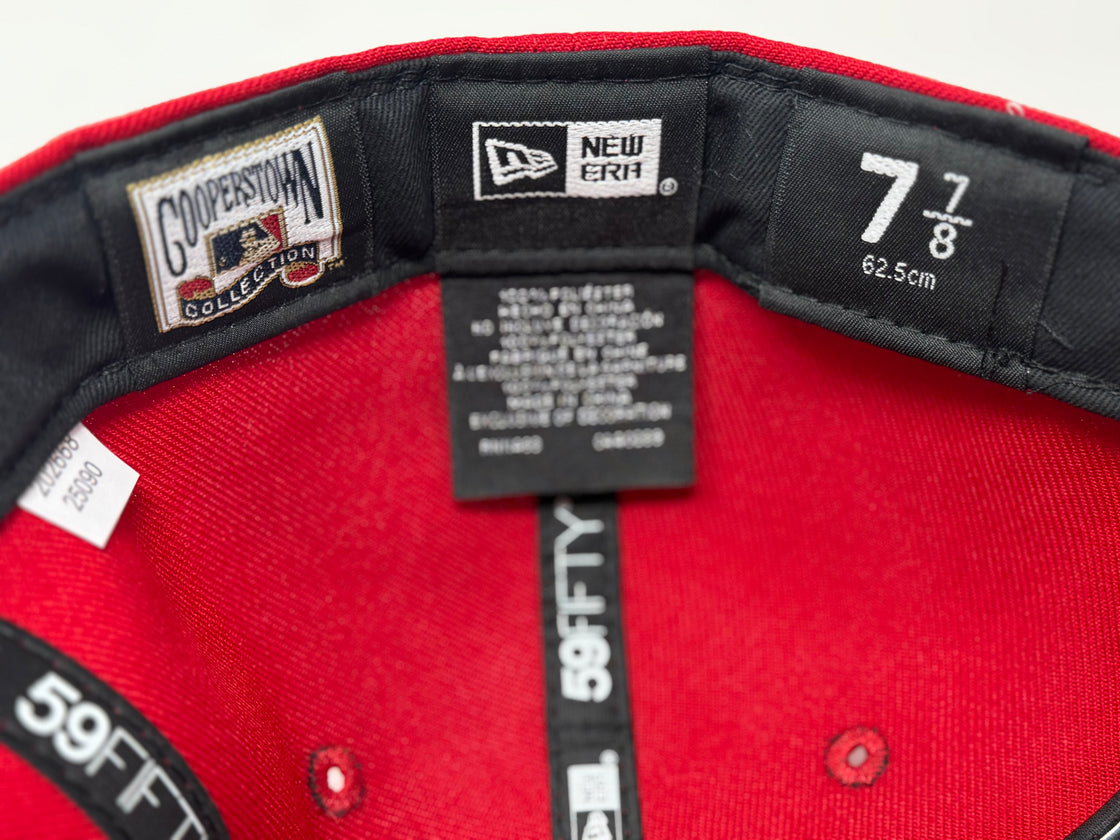 Montreal Expos Olympic Stadium Fitted Hats-Red Black