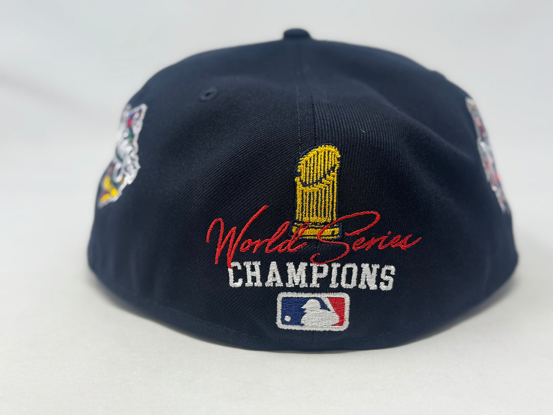 New York Yankees 27X Champions Multi Logo Navy Blue Fitted Hats