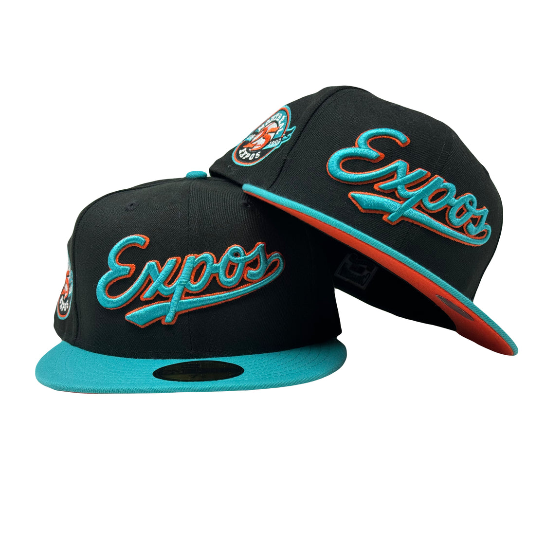 Montreal Expos 25th Anniversary Orange Brim 5950 New Era Fitted Hat