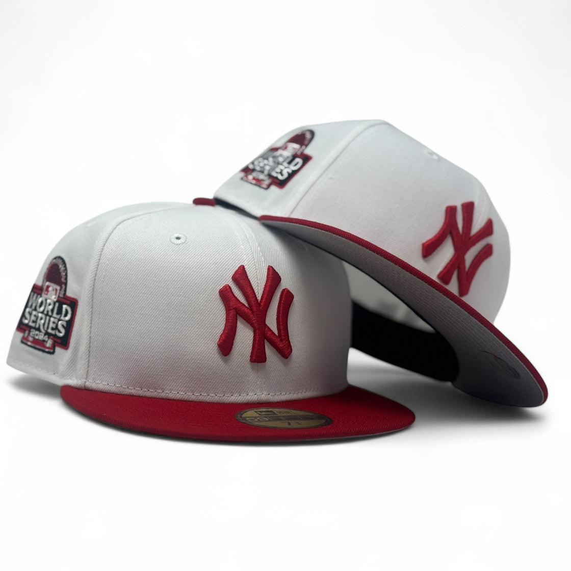 New York Yankees 2024 World Series Fitted Hats-White Red