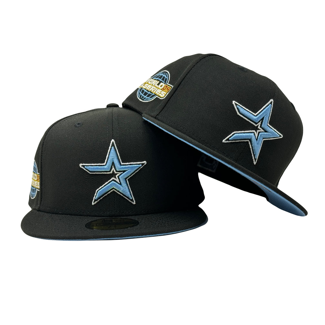 Houston Astros 2005 World Series Black Icy Brim New Era Fitted Hat