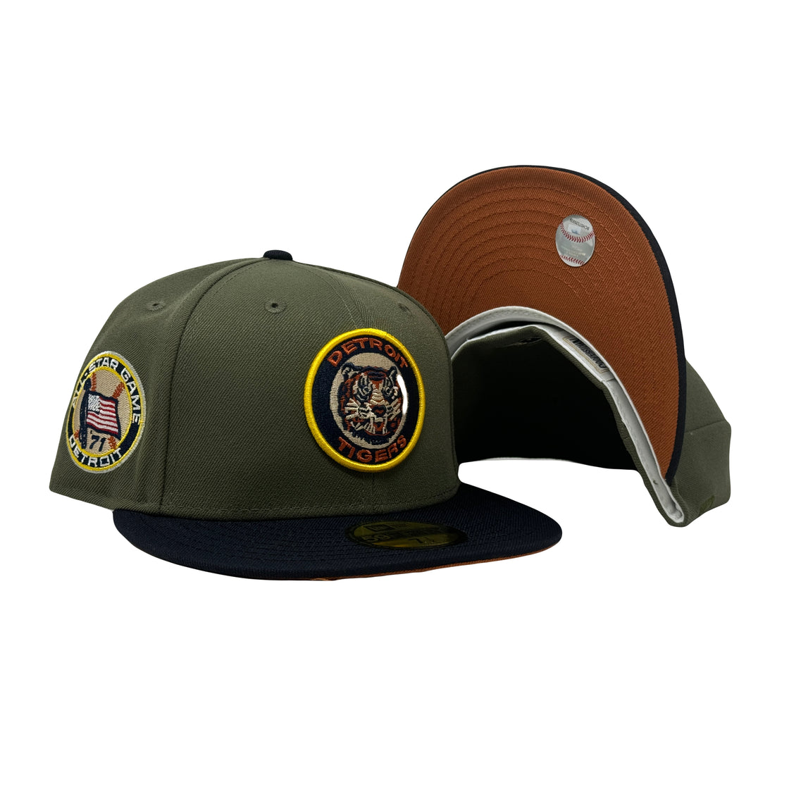 Detroit Tigers 1971 All Star Game Rust Orange Brim New Era Fitted Hat