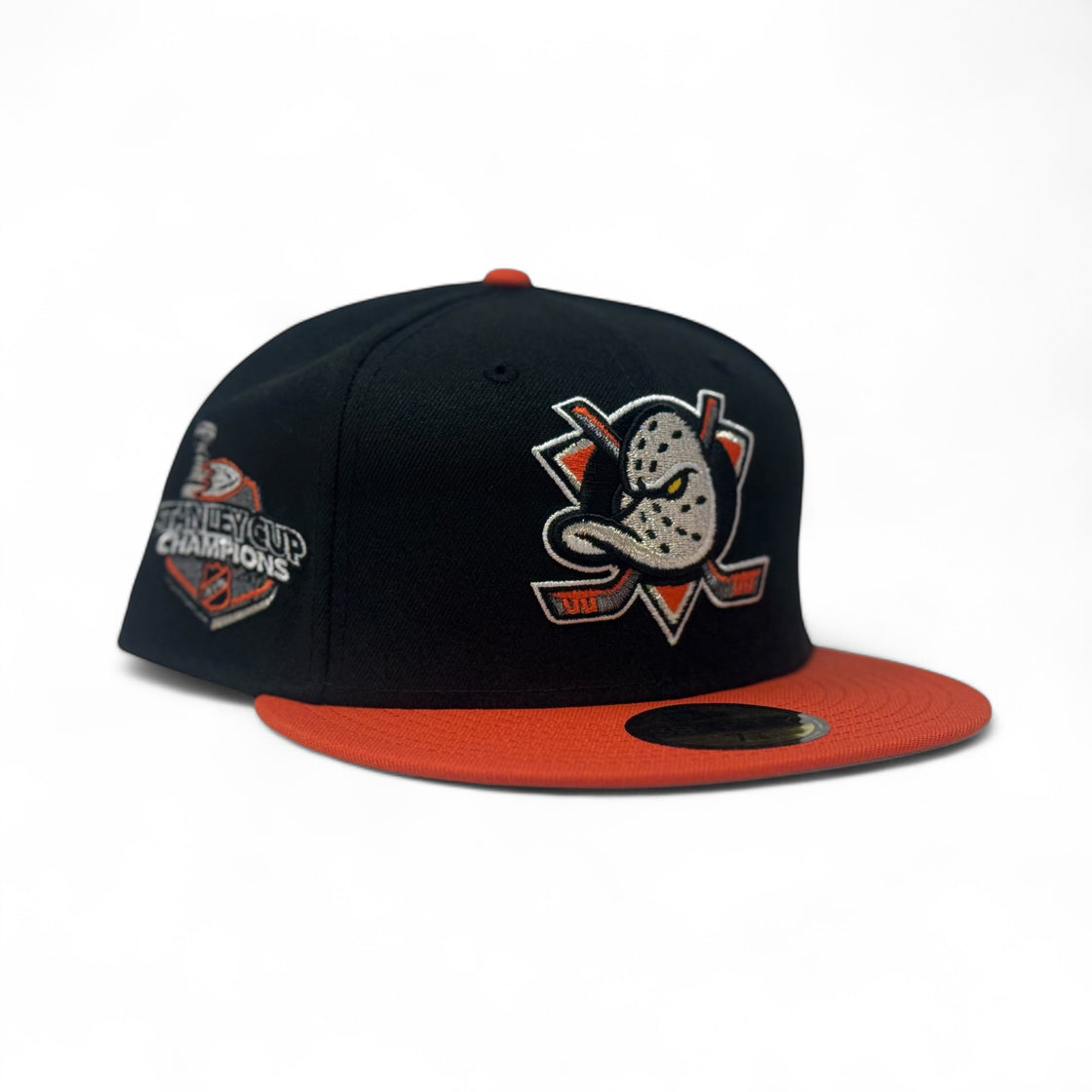 Anaheim Ducks Stanley Cup Champions Fitted Hats-Black Orange