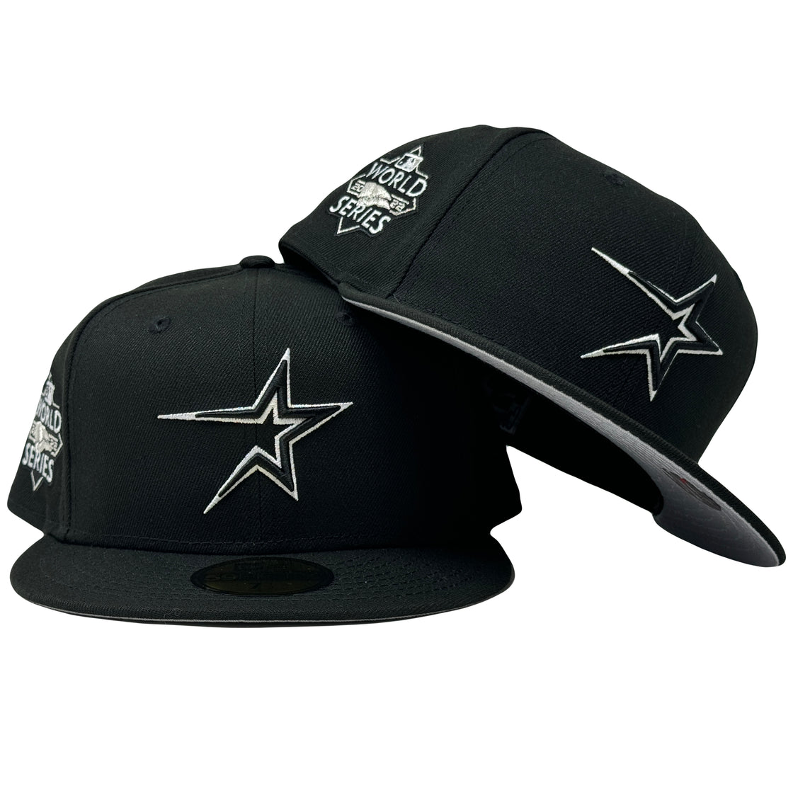 Houston Astros 2022 World Series Black and white Pack 59Fifty New Era Fitted Hat