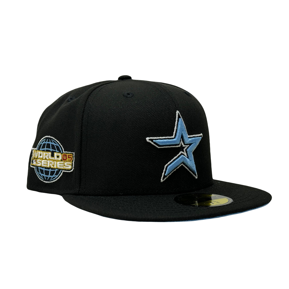 Houston Astros 2005 World Series Black Icy Brim New Era Fitted Hat