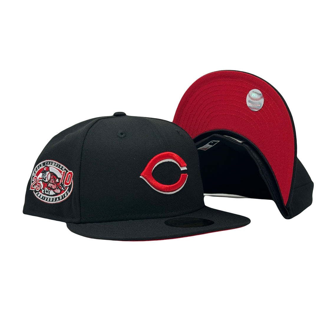 Cincinnati Reds 2000 World Championship Black 59Fifty New Era Fitted Hat