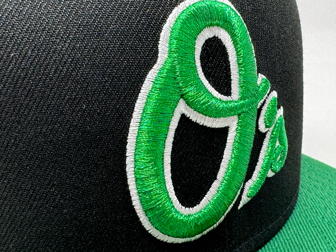 Baltimore Orioles 30th Anniversary Black Kelly Green 59Fifty New Era Fitted Hat