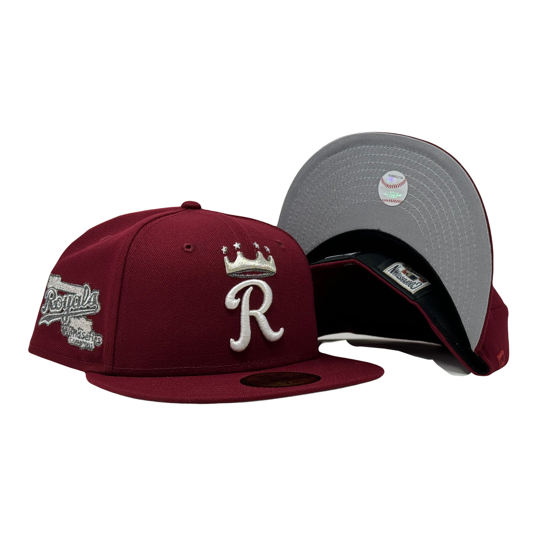 Kansas City Royals 1985 World Series Champions Burgundy 59Fifty New Era Fitted Hat