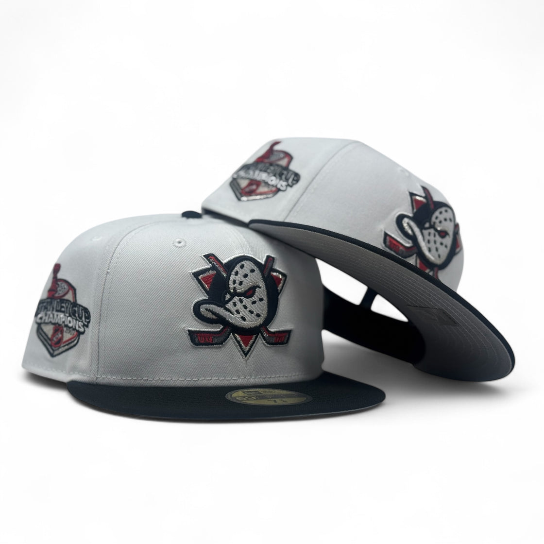 Anaheim Ducks Stanley Cup Champions Fitted Hats-White Black