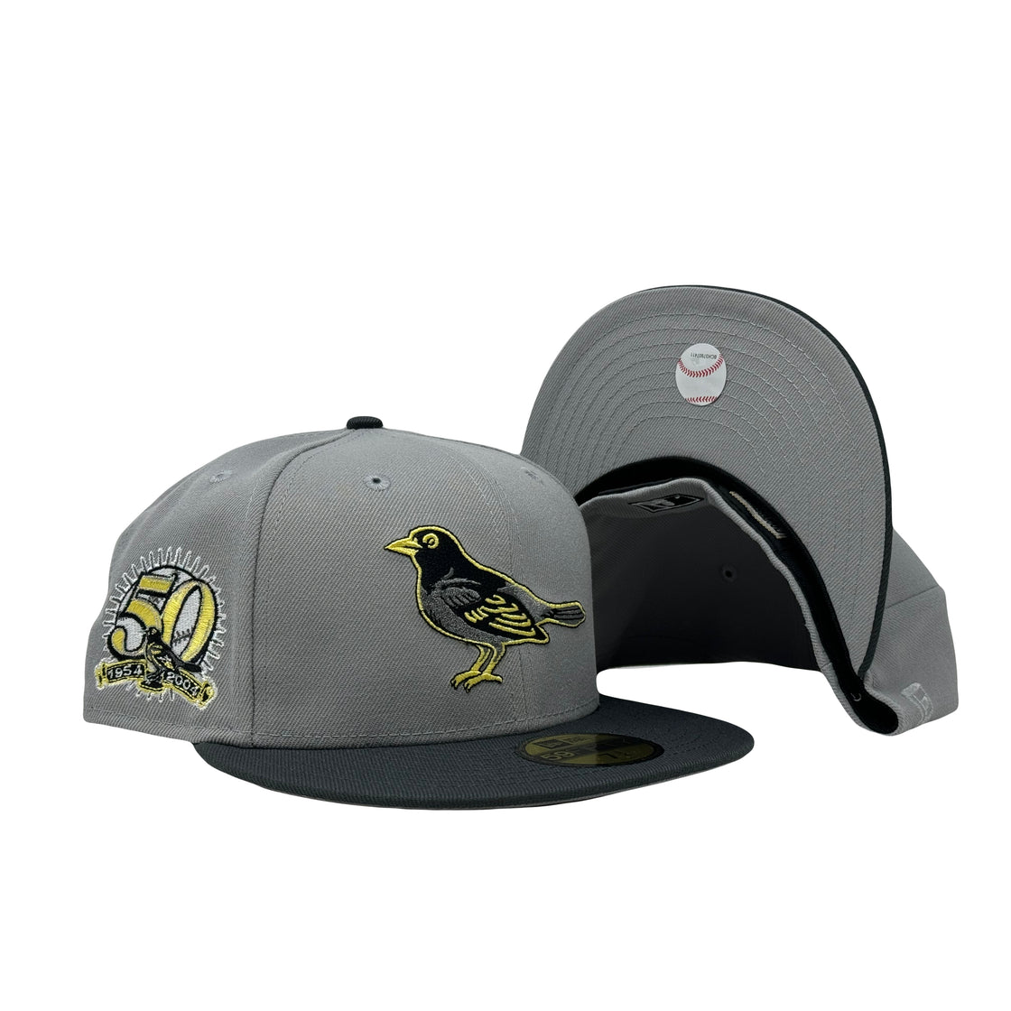 Baltimore Orioles 50th Anniversary 5950 Gray New Era Fitted Hat