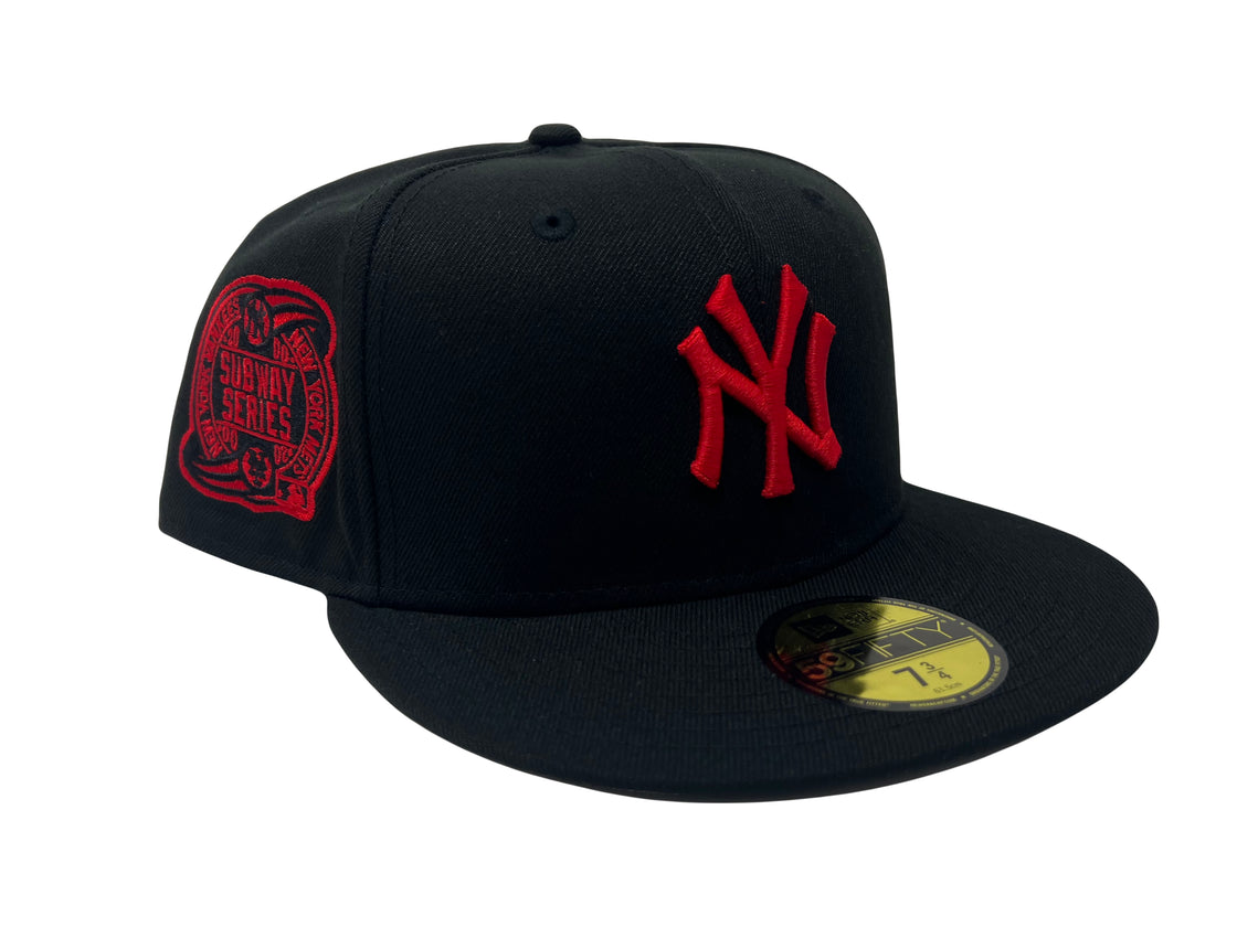 NEW YORK YANKEES SUBWAY SERIES BLACK GRAY BRIM 5950 NEW ERA FITTED HAT