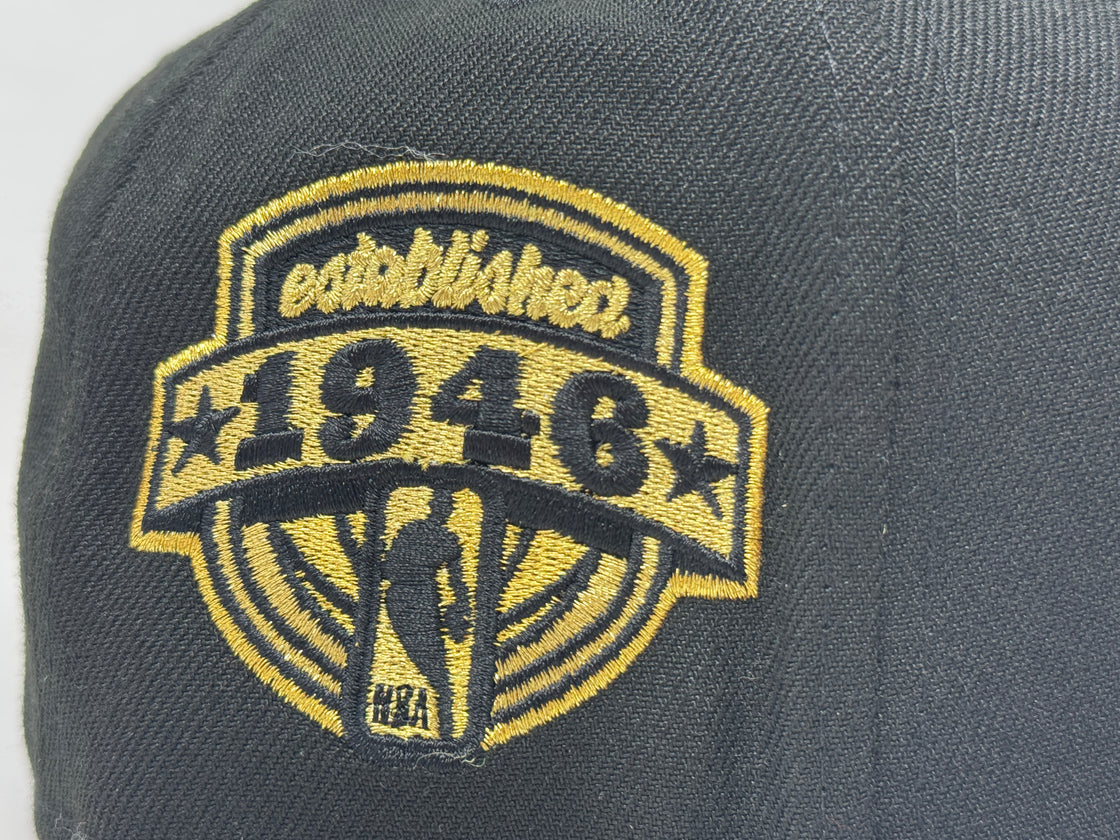 New York Knicks 1946 Established Metallic Gold Logo Fitted Hat