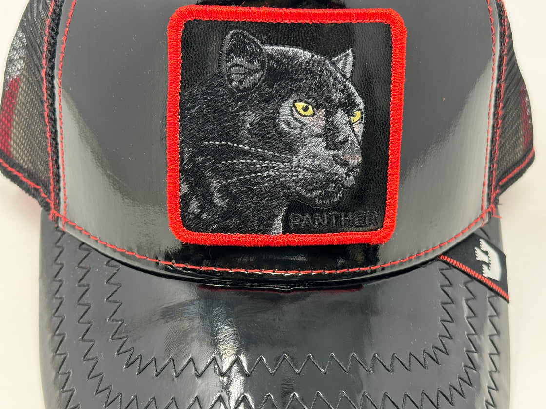 Goorin Bros Power Forever Panther Patent Leather Trucker Hat