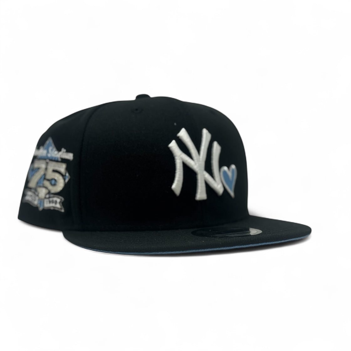 New York Yankees 75th Anniversary Icy Brim Snapback Hat-Black