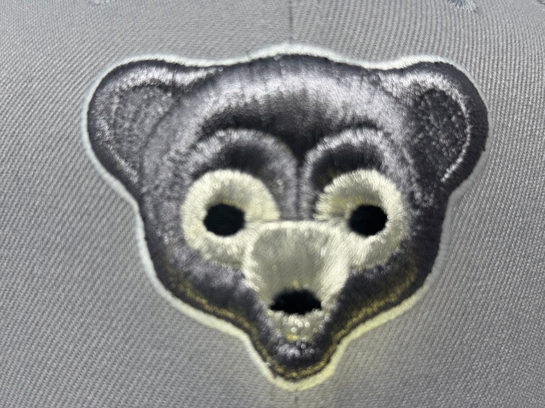 Chicago Cubs Be Alert Foul Ball Logo Fitted Hats-Light Gray